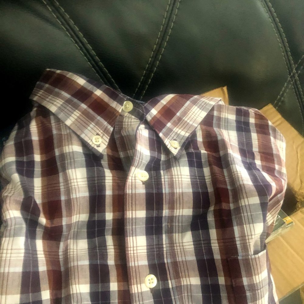 Saddlebred® Long Sleeve Plaid Button Front Shirt